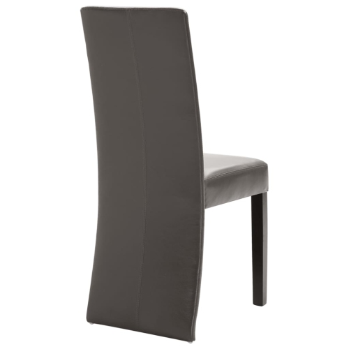 vidaXL Dining Chairs 4 pcs Gray Faux Leather