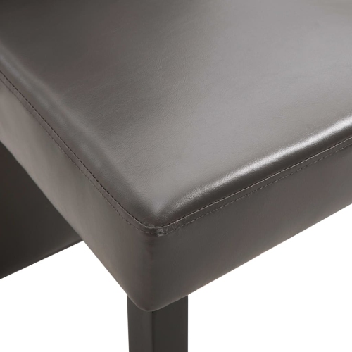 vidaXL Dining Chairs 4 pcs Gray Faux Leather