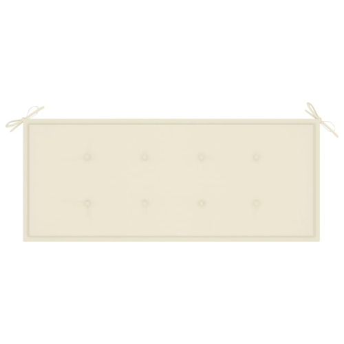 vidaXL Folding Garden Bench with Cushion 118 cm Bamboo