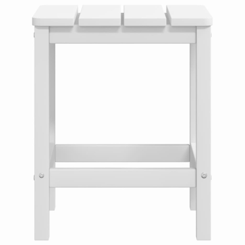 vidaXL Garden Adirondack Chairs with Table HDPE White