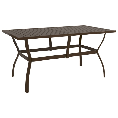 VIDAXL  Garden Table Brown 140X80X72 Cm Steel