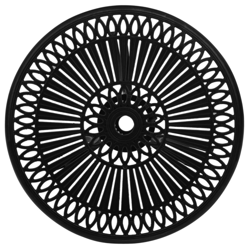 Table de jardin VisdaXL en aluminium moulé 65 cm, noir, 62 x 62 x 32 po