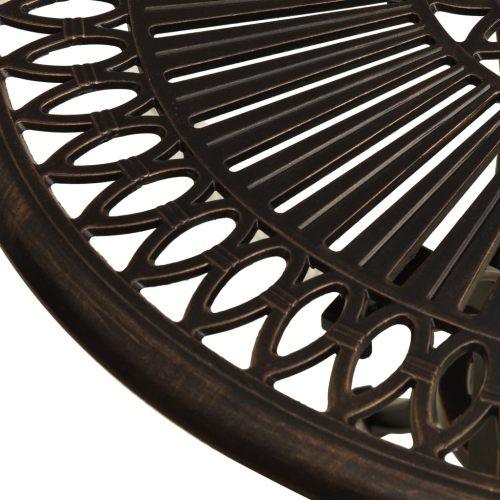 vidaXL Patio Table Bronze 24.4"x24.4"x25.6" Cast Aluminum