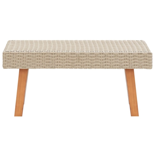 vidaXL Patio Coffee Table Poly Rattan Beige
