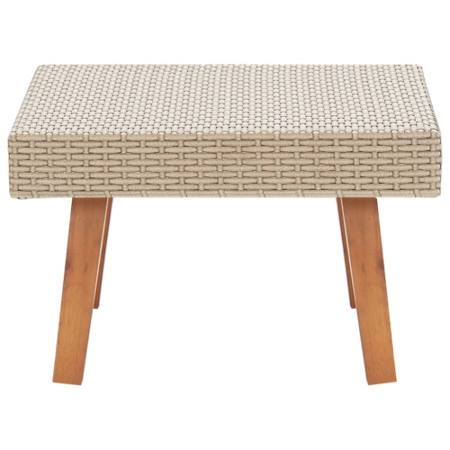 vidaXL Patio Coffee Table Poly Rattan Beige