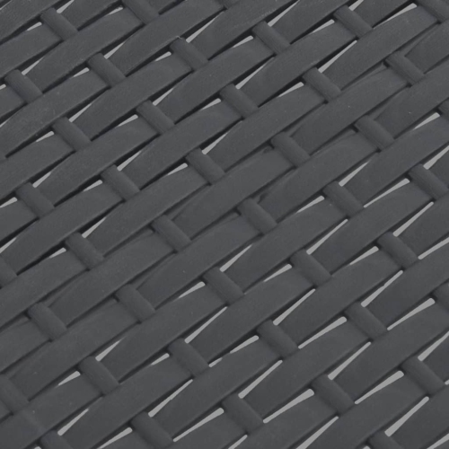 vidaXL Garden Table Anthracite 58x58x41 cm PP Rattan