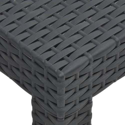 vidaXL Garden Table Anthracite 58x58x41 cm PP Rattan