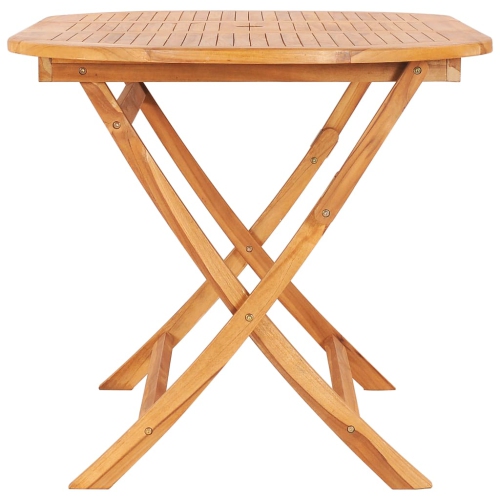 vidaXL Folding Patio Table 62.9"x31.4"x29.5" Solid Teak Wood