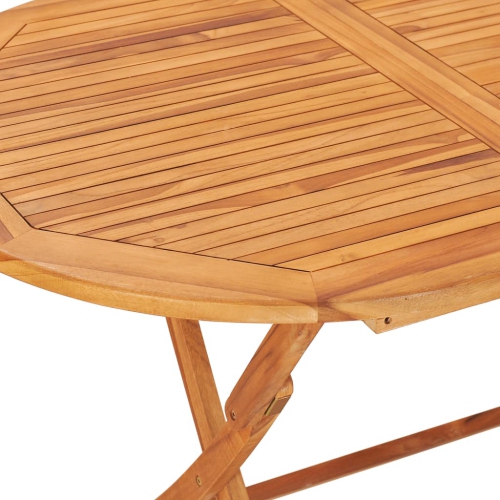 vidaXL Folding Patio Table 62.9"x31.4"x29.5" Solid Teak Wood