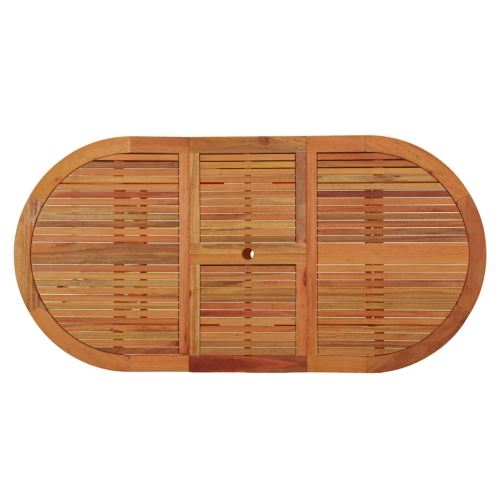 Table de jardin en bois massif d'eucalyptus de 75&nbsp;cm, 200 x 100 x très grand