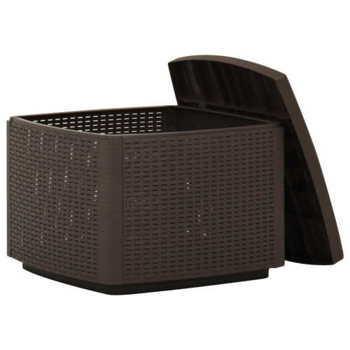 vidaXL Garden Table Mocha 53x53x40 cm Plastic