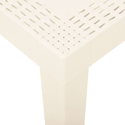 vidaXL Garden Table White 79x65x72 cm Plastic