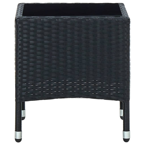 vidaXL Garden Table Black 40x40x45 cm Poly Rattan