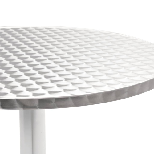 vidaXL Patio Table Silver 23.6"x27.6" Aluminum