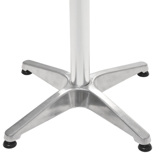 vidaXL Patio Table Silver 23.6"x27.6" Aluminum