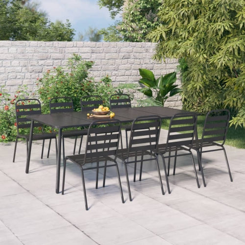 vidaXL Garden Table Anthracite 200x100x71 cm Steel