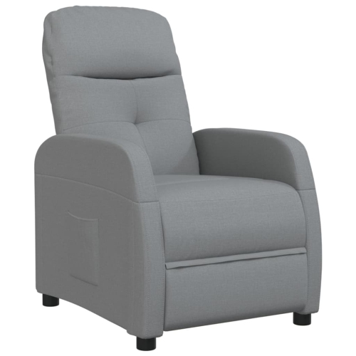 vidaXL Recliner Chair Light Grey Fabric