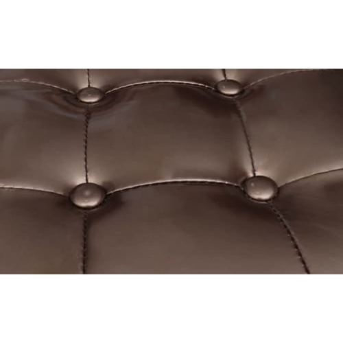 vidaXL Tub Chair with Footstool Brown Faux Leather