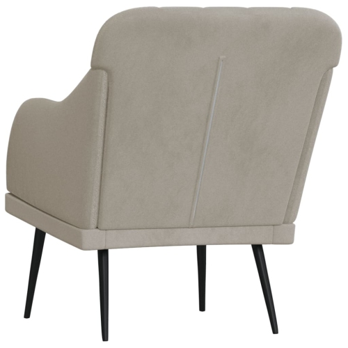vidaXL Armchair Light Grey 63x76x80 cm Velvet