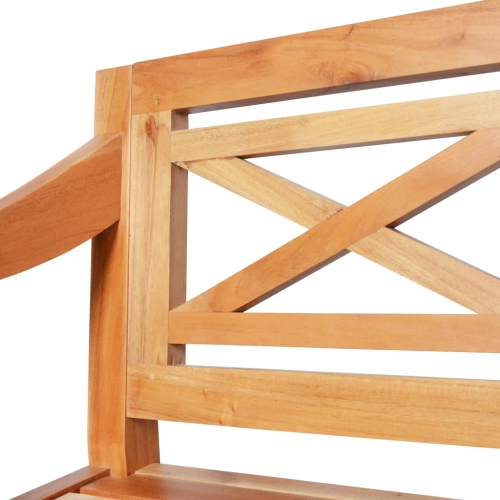 vidaXL Batavia Bench 123 cm Solid Mahogany Wood Light Brown