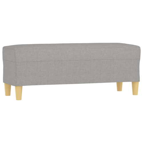 vidaXL Bench Light Grey 100x35x41 cm Fabric
