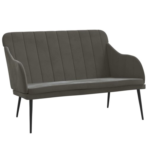 Banc vidaXL, gris foncé, 110 x 76 x 80&nbsp;cm velours
