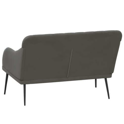 Banc vidaXL, gris foncé, 110 x 76 x 80 cm velours