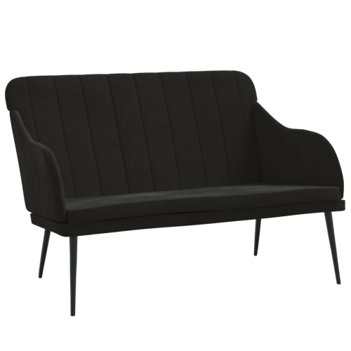 Banc de rangement vidaXL en velours noir 110 x 76 x 80&nbsp;cm