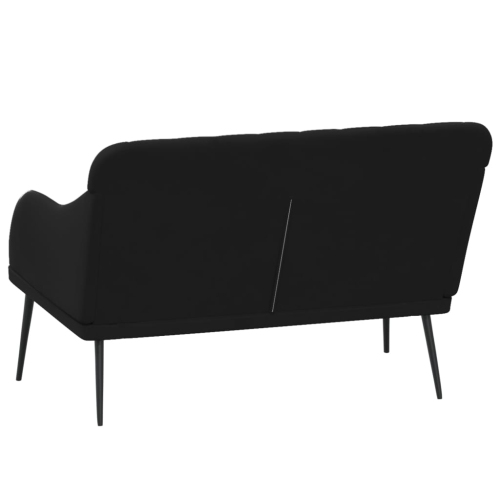 Banc de rangement vidaXL en velours noir 110 x 76 x 80 cm