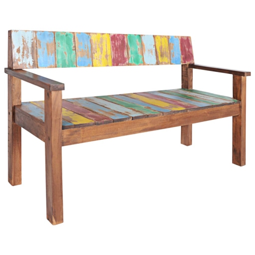 VIDAXL  Bench 115 Cm Solid Reclaimed Wood