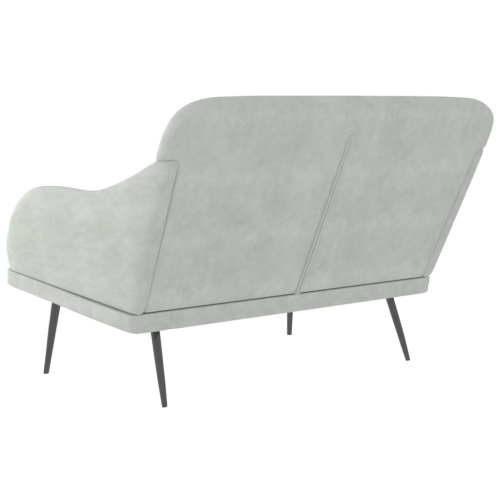 Banc vidaXL en velours gris clair 110 x 76 x 80 cm