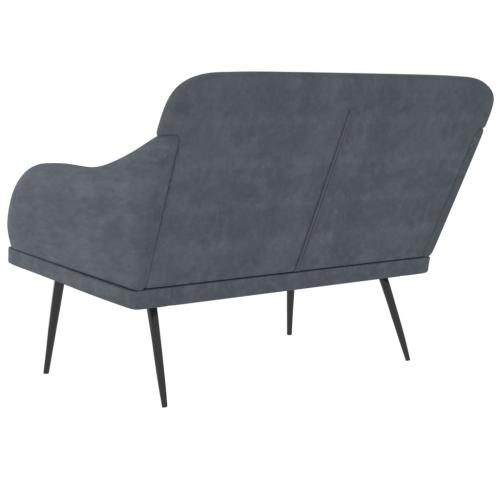 Banc vidaXL, gris foncé, 110 x 76 x 80 cm velours