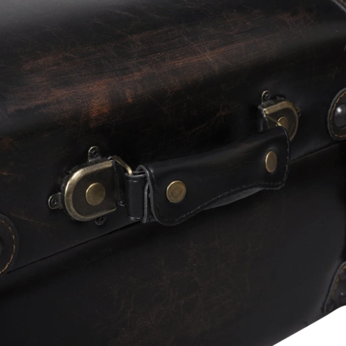 vidaXL Storage Bench 111 cm Dark Brown Solid Wood Pine&Faux Leather