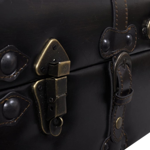 vidaXL Storage Bench 111 cm Dark Brown Solid Wood Pine&Faux Leather