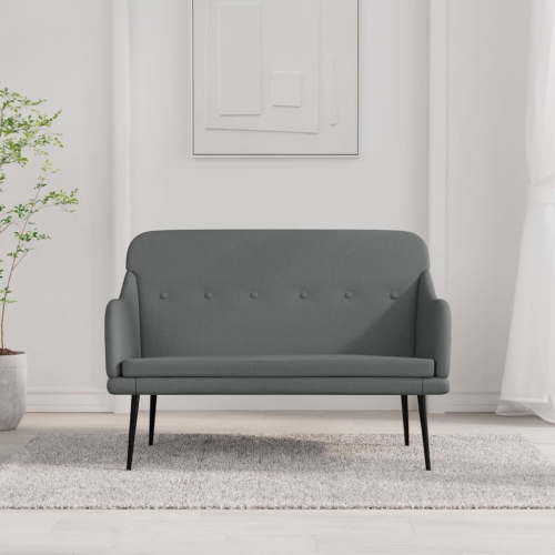 Banc vidaXL en tissu 80&nbsp;cm gris foncé 110 x 76