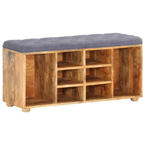 Banc de vestibule 47&nbsp;cm, 100 x 35 x 35 po, bois de manguier massif