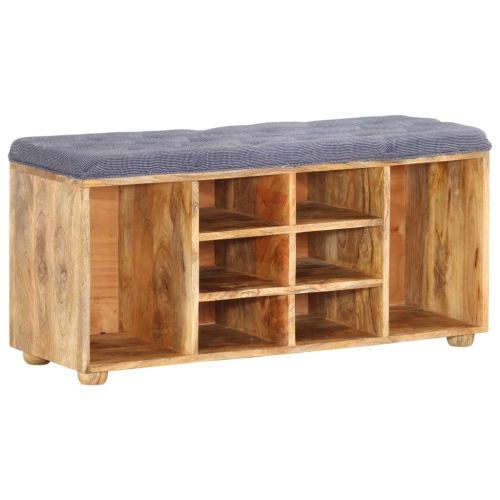 Banc de vestibule 47&nbsp;cm, 100 x 35 x 35 po, bois de manguier massif