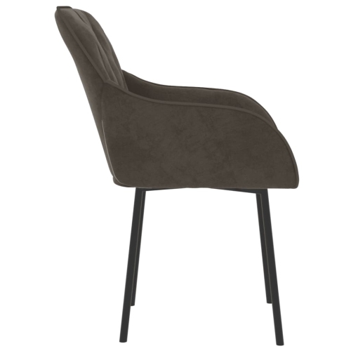 vidaXL Dining Chairs 2 pcs Dark Grey Velvet