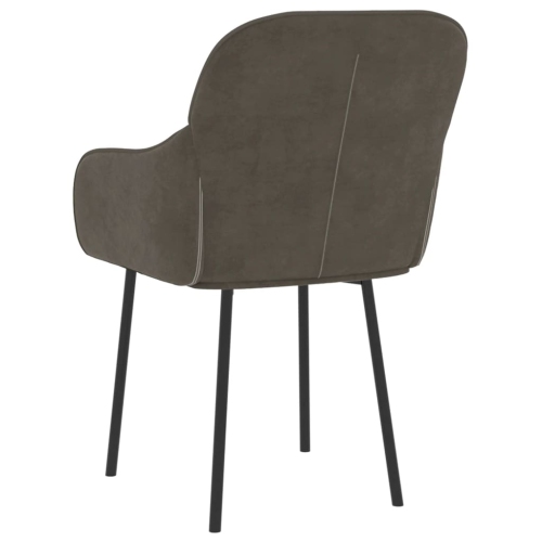 vidaXL Dining Chairs 2 pcs Dark Grey Velvet