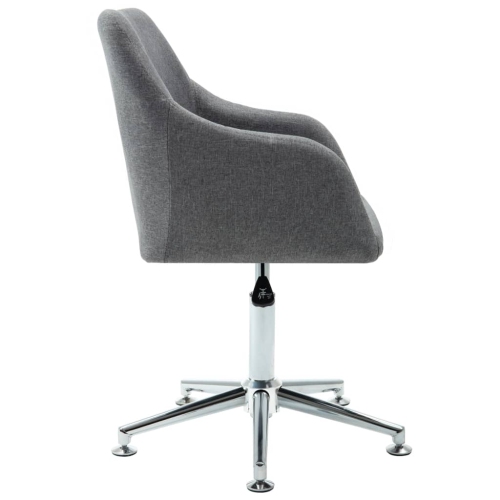 vidaXL Swivel Dining Chairs 2 pcs Light Grey Fabric