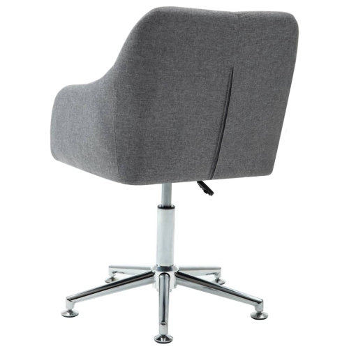 vidaXL Swivel Dining Chairs 2 pcs Light Grey Fabric