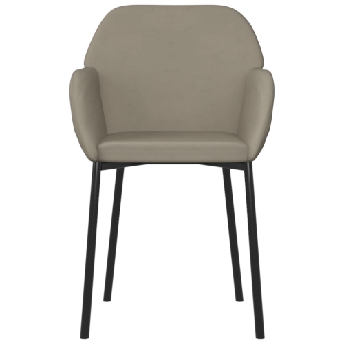 vidaXL Dining Chairs 2 pcs Light Grey Velvet