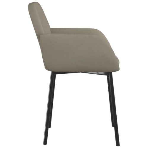 vidaXL Dining Chairs 2 pcs Light Grey Velvet