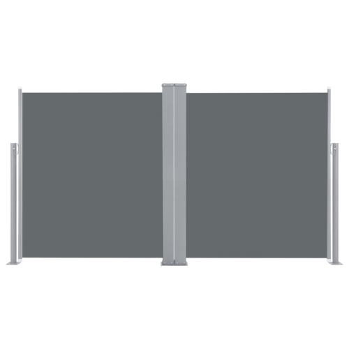 vidaXL Patio Retractable Double Side Awning 66.9"x236.2" Anthracite