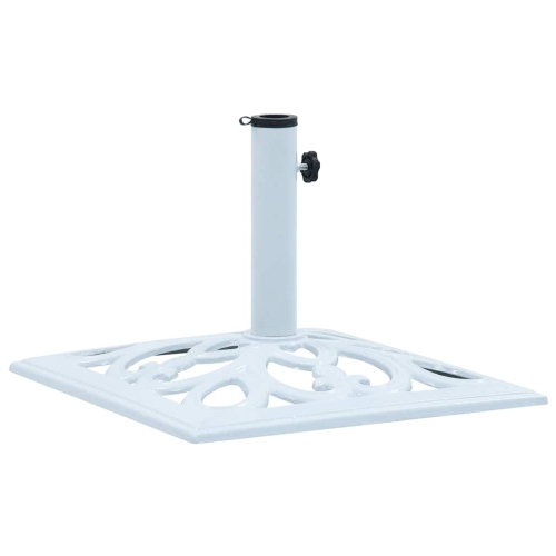 vidaXL 26.5-Pound Square Umbrella Base for 1.4, 1.5, 1.9 Inches Tube, Heavy-Duty Cast Iron White