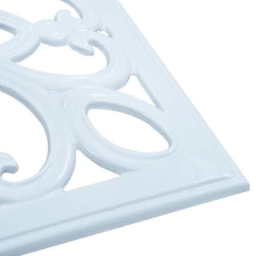 vidaXL 26.5-Pound Square Umbrella Base for 1.4, 1.5, 1.9 Inches Tube, Heavy-Duty Cast Iron White