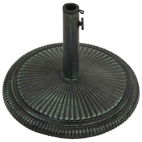 vidaXL23.9-Pound Round Umbrella Base for 1.4, 1.5, 1.9 Inches Tube, Heavy-Duty Cast Iron Green