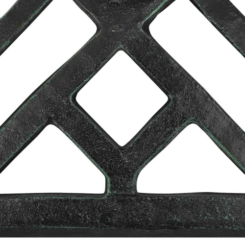 vidaXL 16.8-Pound Square Umbrella Base for 1.4, 1.5, 1.9 Inches Tube, Heavy-Duty Cast Iron Green