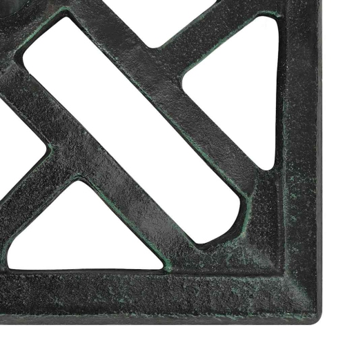 vidaXL 16.8-Pound Square Umbrella Base for 1.4, 1.5, 1.9 Inches Tube, Heavy-Duty Cast Iron Green