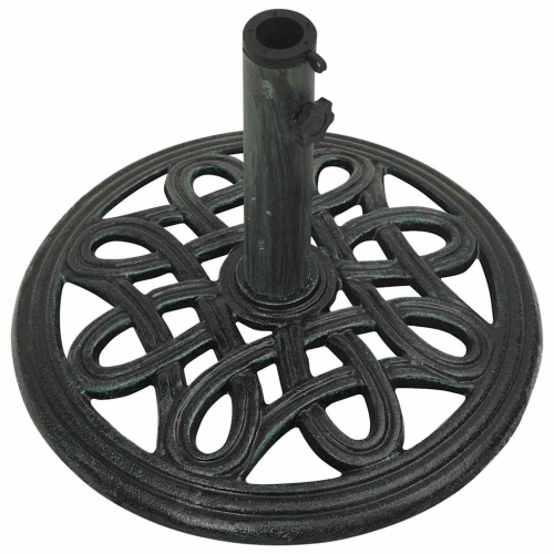 vidaXL 19.4-Pound Round Umbrella Base for 1.4, 1.5, 1.9 Inches Tube, Heavy-Duty Cast Iron Green